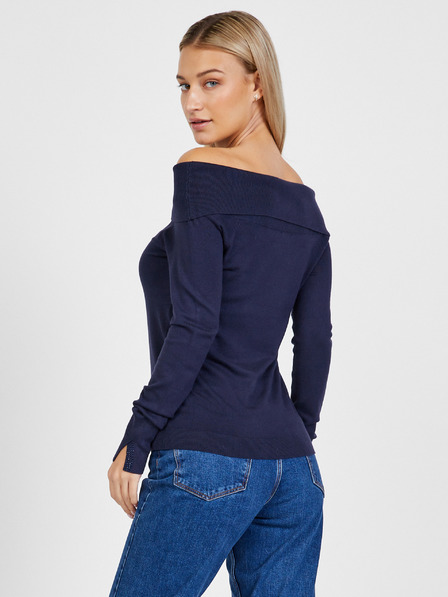 Liu Jo Maglione off shoulder blu scuro da donna Liu Jo