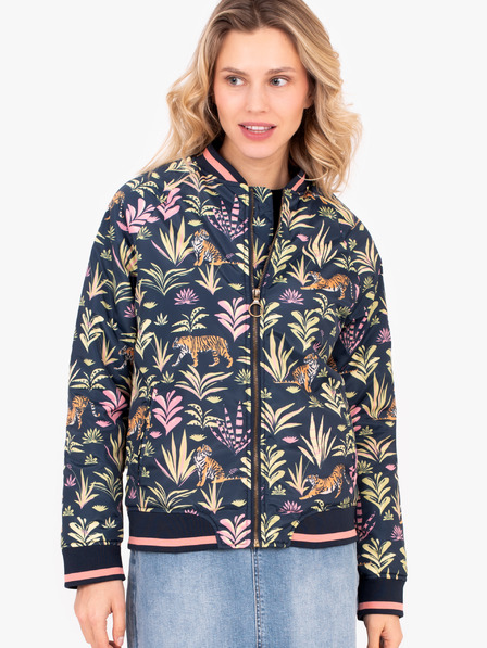 Brakeburn Bomber blu scuro da donna a fantasia Brakeburn