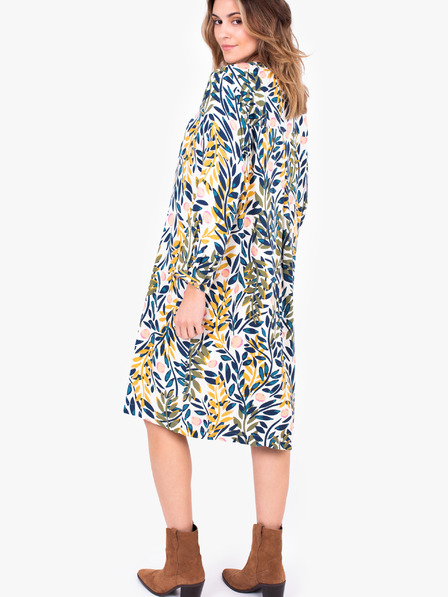Brakeburn Abito a camicia bianco a fantasia da donna Brakeburn