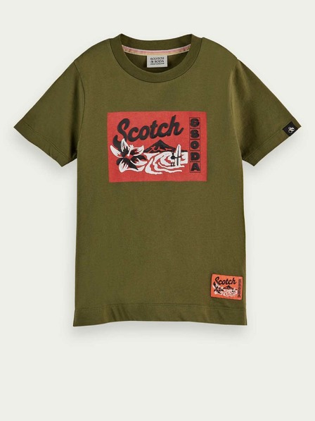 Scotch & Soda Maglietta Scotch & Soda da ragazzo color kaki