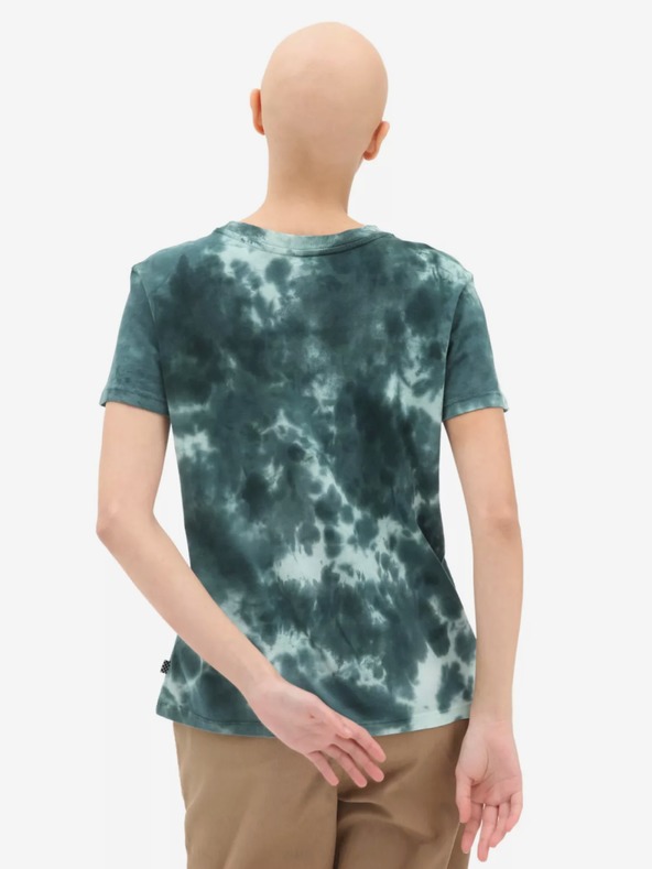Vans Cloud Wash Logo Crew T-shirt Blu