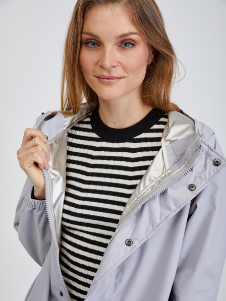 Brakeburn Cappotto leggero con cappuccio grigio chiaro da donna Brakeburn Stratus