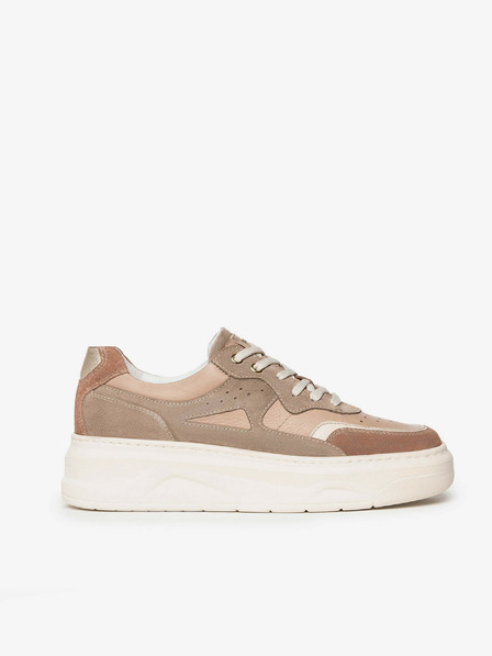 Nero Giardini Sneakers con plateau in pelle rosa e marrone da donna Nero Giardini