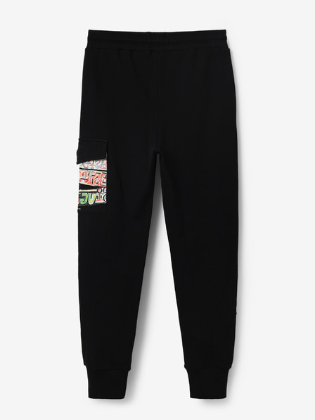 Desigual Pantaloni da tuta Desigual neri da ragazzo a fantasia Mickey
