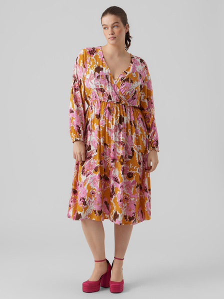 Vero Moda Curve Abito rosa da donna a fantasia VERO MODA CURVE Lis