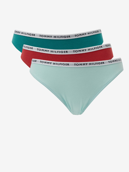 Tommy Hilfiger Underwear Set di tre slip in colore azzurro, rosso e verde Tommy Hilfiger Lingerie