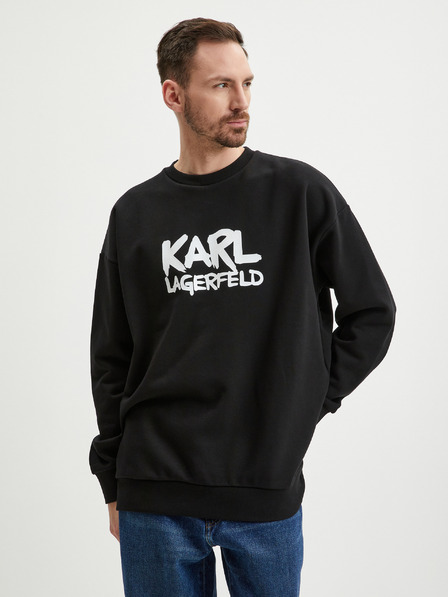Karl Lagerfeld Felpa nera da uomo KARL LAGERFELD