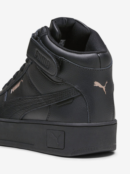 Puma Puma nero Scarpe da ginnastica alla caviglia in pelle da donna Carina Street Mid