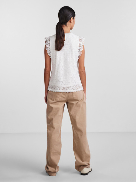 Pieces Top in pizzo bianco Pieces Olline
