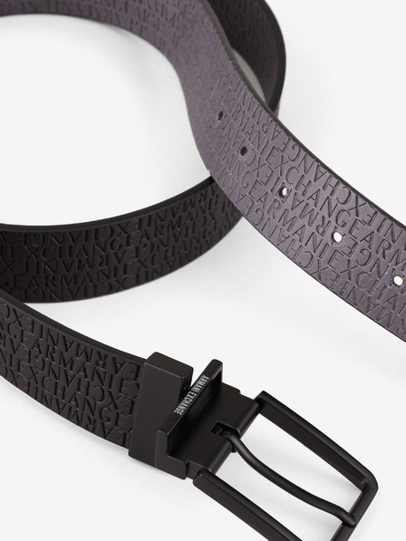 Armani Exchange Cintura in pelle nera da uomo Armani Exchange