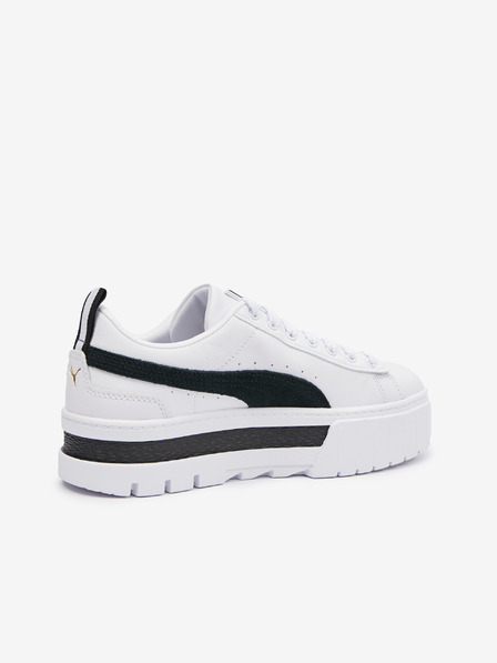 Puma Scarpe da ginnastica bianche da donna con dettagli in pelle Puma Mayze