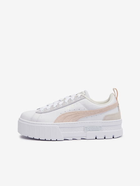 Puma Scarpe da ginnastica con plateau in pelle bianche da donna Puma Mayze Mix Wns