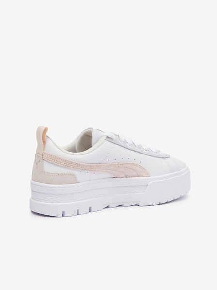 Puma Scarpe da ginnastica con plateau in pelle bianche da donna Puma Mayze Mix Wns