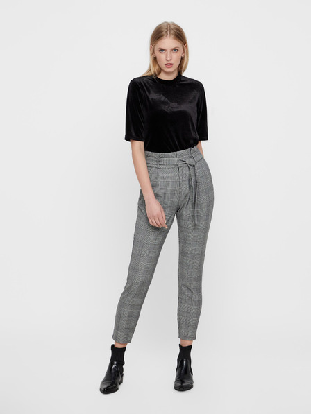 Vero Moda Pantaloni grigi a scacchi VERO MODA Eva