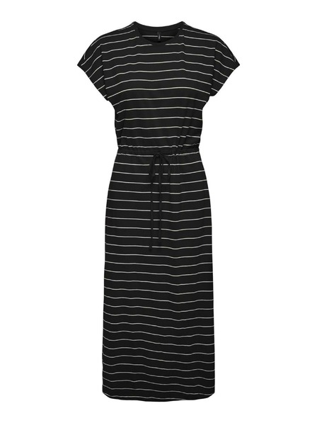 ONLY Maglietta midi a righe nera da donna SOLO MAGGIO