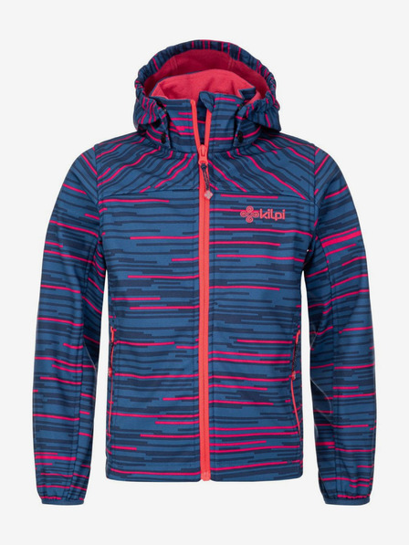 Kilpi Giacca softshell blu da bambina a fantasia Kilpi RAVIA