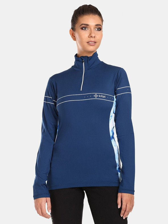 Kilpi Maglietta sportiva a collo alto da donna blu scuro KILPI LEEMA