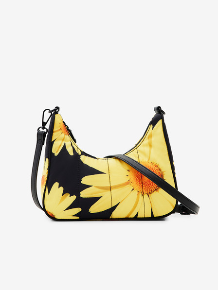 Desigual Giallo e nero Desigual Lacroix Margaritas Medley Borsa floreale da donna