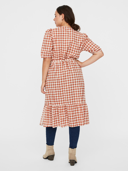 Vero Moda Curve Abito a quadri marrone VERO MODA CURVE Tamitta