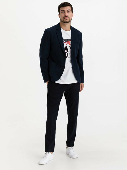 Replay Pantaloni blu scuro da uomo in misto lana Replay