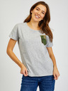 Sam 73 T-shirt grigia da donna con taschino SAM 73 Marie